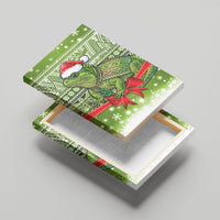 New Zealand Tuatara Christmas Canvas Wall Art Maori Inspired Knitted Patterns LT9 - Polynesian Pride