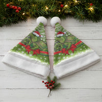 New Zealand Tuatara Christmas Santa Hat Maori Inspired Knitted Patterns LT9 - Polynesian Pride