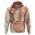 Fiji Tagimoucia Flower With Tapa Tribal Hoodie Beige Color LT9 Pullover Hoodie Beige - Polynesian Pride