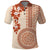 Fiji Tagimoucia Flower With Tapa Tribal Polo Shirt Beige Color LT9 Beige - Polynesian Pride