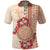 Bula Fiji Tagimoucia Flower Masi Tapa Tribal Polo Shirt Beige Color LT9 Beige - Polynesian Pride