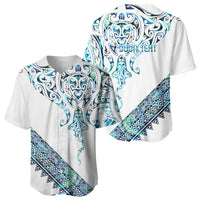 Kahui Whetu Paua shell Kowhaiwhai Taniko Personalised Baseball Jersey Manta Ray Shark-Turtle Maori Tribal Style LT9 - Polynesian Pride