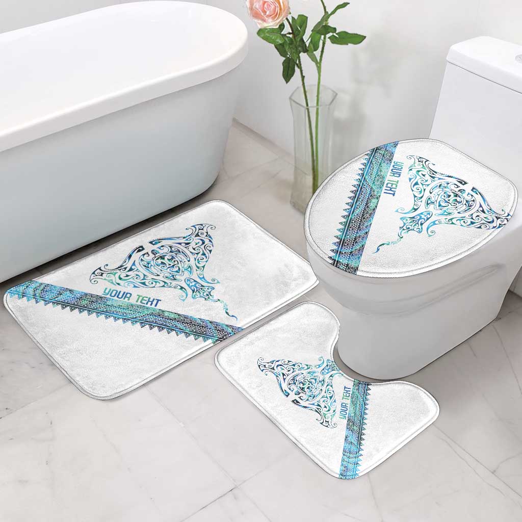 Kahui Whetu Paua shell Kowhaiwhai Taniko Personalised Bathroom Set Manta Ray Shark-Turtle Maori Tribal Style