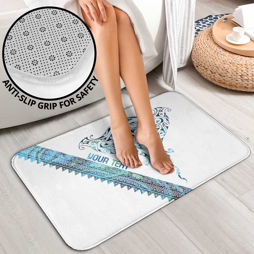 Kahui Whetu Paua shell Kowhaiwhai Taniko Personalised Bathroom Set Manta Ray Shark-Turtle Maori Tribal Style