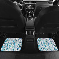 Kahui Whetu Paua shell Kowhaiwhai Taniko Personalised Car Mats Manta Ray Shark-Turtle Maori Tribal Style LT9 Set 2pcs - Back Blue - Polynesian Pride