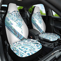 Kahui Whetu Paua shell Kowhaiwhai Taniko Personalised Car Seat Cover Manta Ray Shark-Turtle Maori Tribal Style LT9 One Size Blue - Polynesian Pride