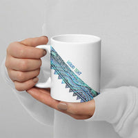 Kahui Whetu Paua shell Kowhaiwhai Taniko Personalised Ceramic Mug Manta Ray Shark-Turtle Maori Tribal Style