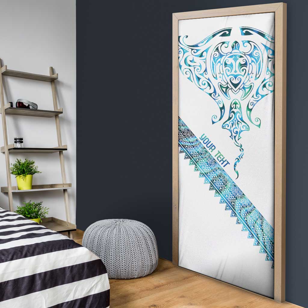 Kahui Whetu Paua shell Kowhaiwhai Taniko Personalised Door Cover Manta Ray Shark-Turtle Maori Tribal Style LT9 - Polynesian Pride