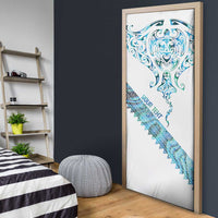 Kahui Whetu Paua shell Kowhaiwhai Taniko Personalised Door Cover Manta Ray Shark-Turtle Maori Tribal Style LT9 - Polynesian Pride