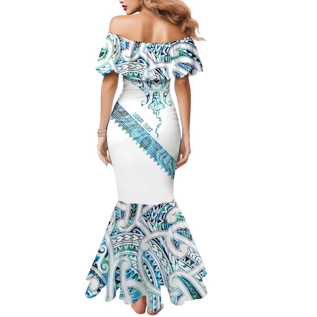 Kahui Whetu Paua shell Kowhaiwhai Taniko Personalised Family Matching Mermaid Dress and Hawaiian Shirt Manta Ray Shark-Turtle Maori Tribal Style LT9 - Polynesian Pride