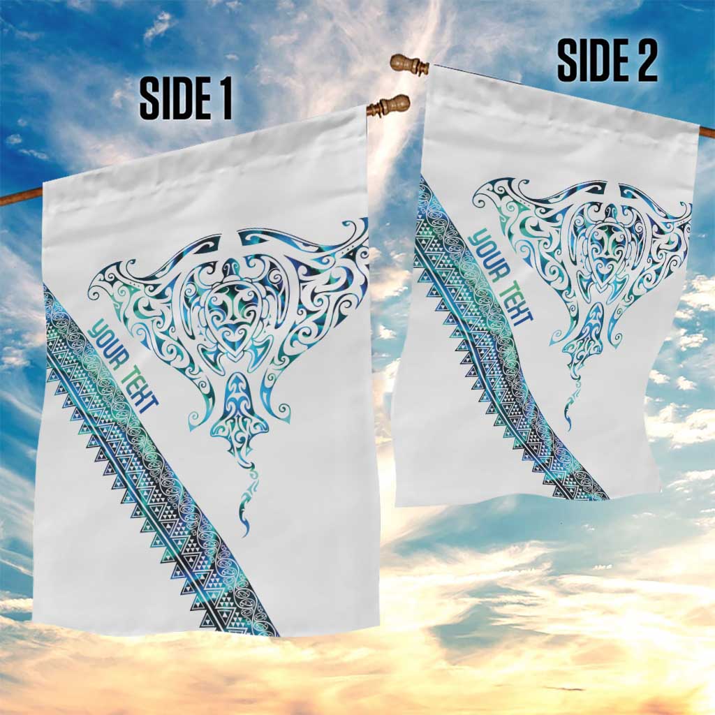 Kahui Whetu Paua shell Kowhaiwhai Taniko Personalised Garden Flag Manta Ray Shark-Turtle Maori Tribal Style LT9 - Polynesian Pride
