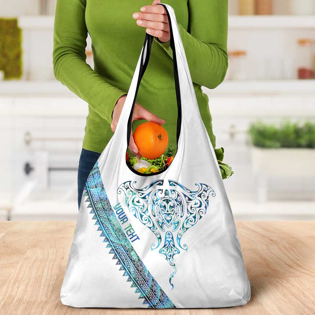 Kahui Whetu Paua shell Kowhaiwhai Taniko Personalised Grocery Bag Manta Ray Shark-Turtle Maori Tribal Style LT9 - Polynesian Pride