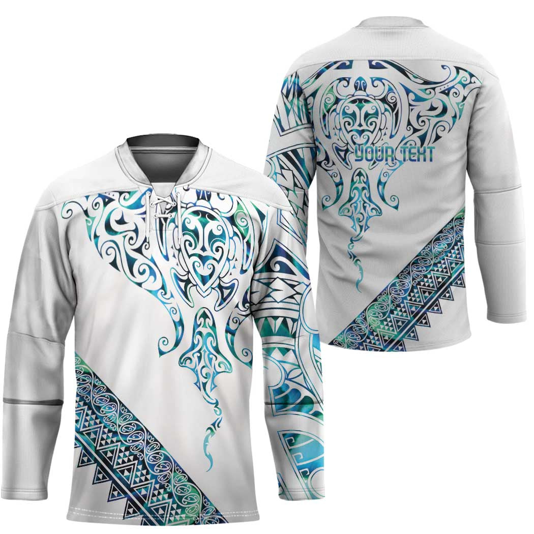 Kahui Whetu Paua shell Kowhaiwhai Taniko Personalised Hockey Jersey Manta Ray Shark-Turtle Maori Tribal Style LT9 - Polynesian Pride