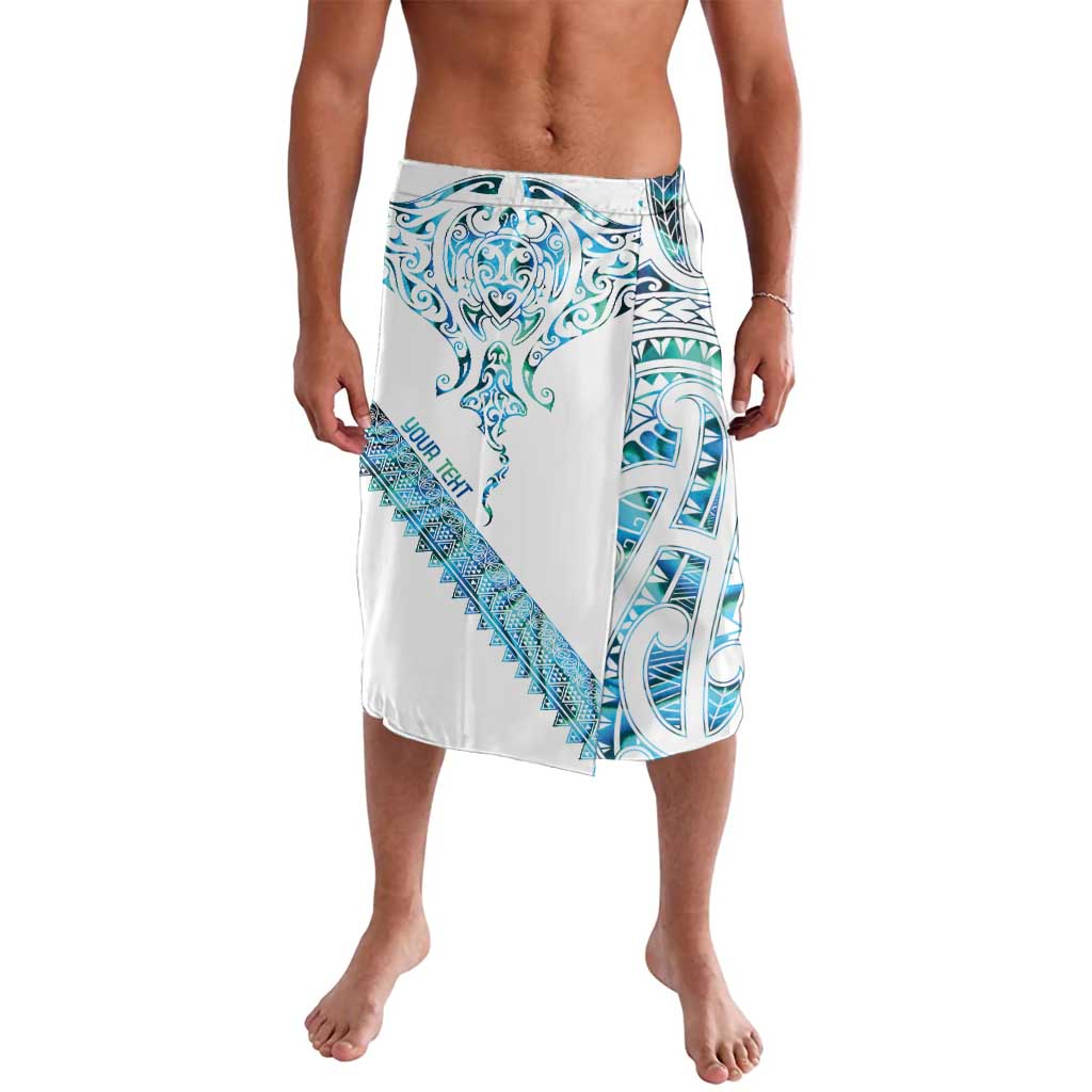 Kahui Whetu Paua shell Kowhaiwhai Taniko Personalised Lavalava Manta Ray Shark-Turtle Maori Tribal Style LT9 Blue - Polynesian Pride