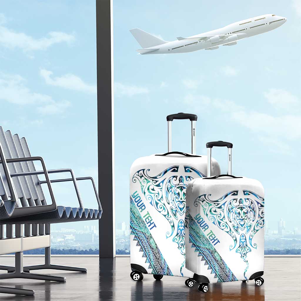 Kahui Whetu Paua shell Kowhaiwhai Taniko Personalised Luggage Cover Manta Ray Shark-Turtle Maori Tribal Style LT9 - Polynesian Pride