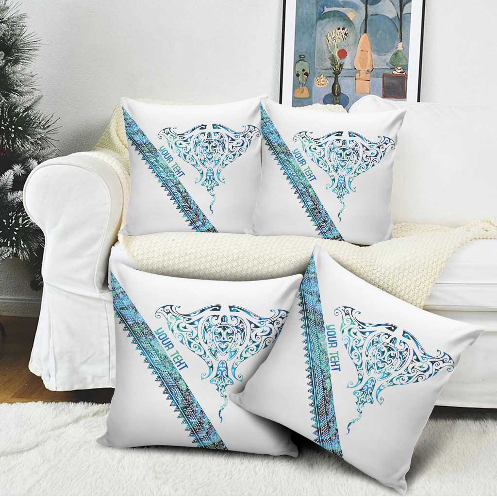 Kahui Whetu Paua shell Kowhaiwhai Taniko Personalised Pillow Cover Manta Ray Shark-Turtle Maori Tribal Style LT9 - Polynesian Pride