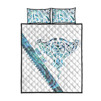 Kahui Whetu Paua shell Kowhaiwhai Taniko Personalised Quilt Bed Set Manta Ray Shark-Turtle Maori Tribal Style LT9 - Polynesian Pride