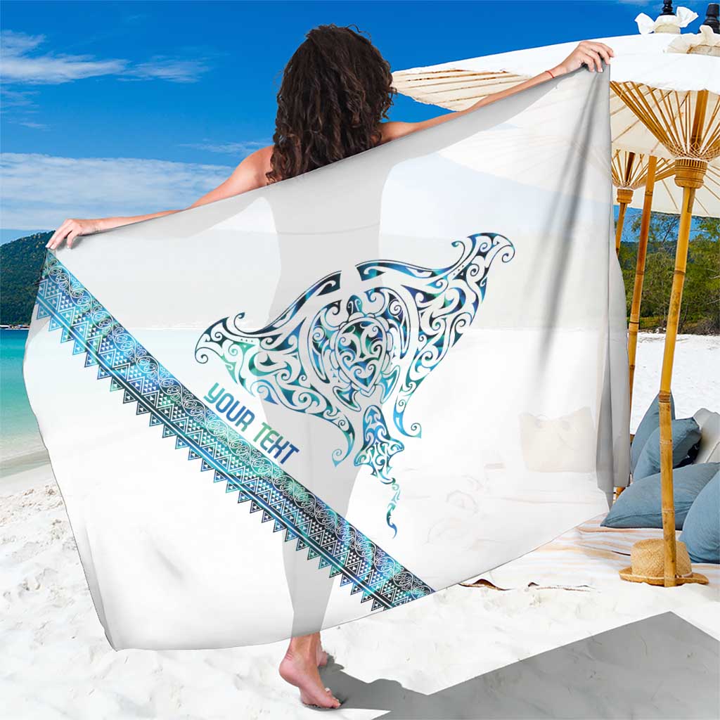 Kahui Whetu Paua shell Kowhaiwhai Taniko Personalised Sarong Manta Ray Shark-Turtle Maori Tribal Style LT9 One Size 44 x 66 inches Blue - Polynesian Pride