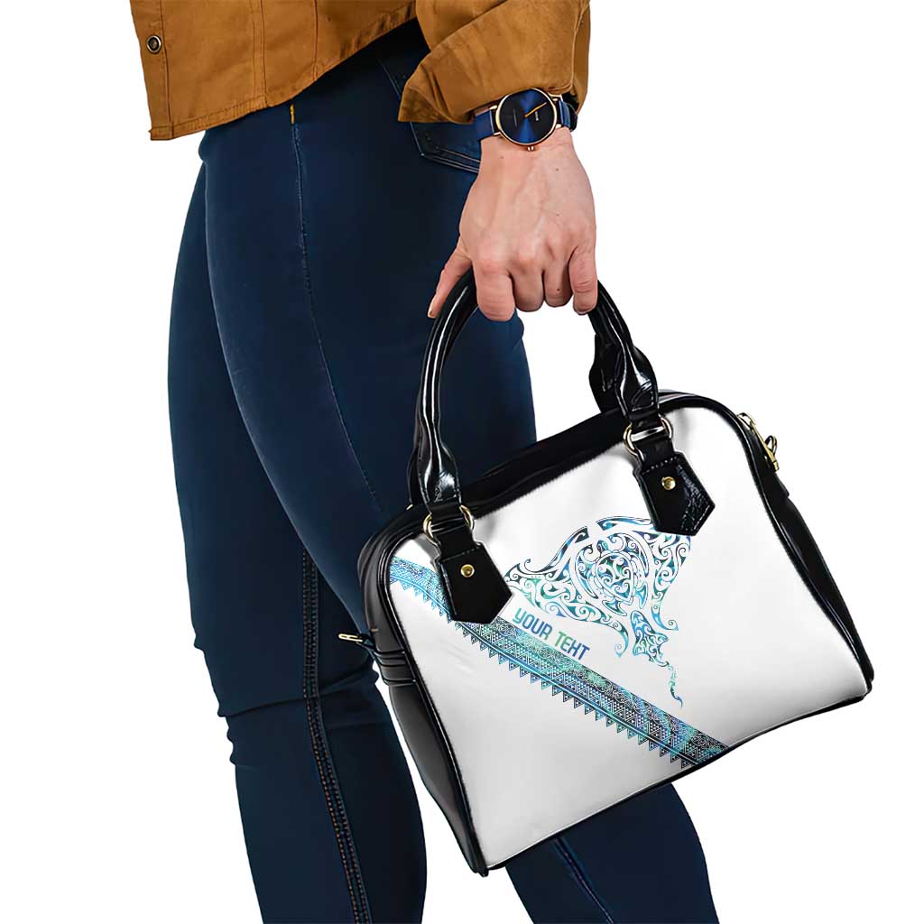 Kahui Whetu Paua shell Kowhaiwhai Taniko Personalised Shoulder Handbag Manta Ray Shark-Turtle Maori Tribal Style LT9 - Polynesian Pride