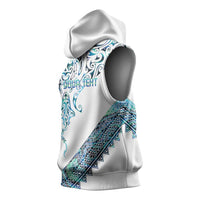 Kahui Whetu Paua shell Kowhaiwhai Taniko Personalised Sleeveless Hoodie Manta Ray Shark-Turtle Maori Tribal Style LT9 - Polynesian Pride