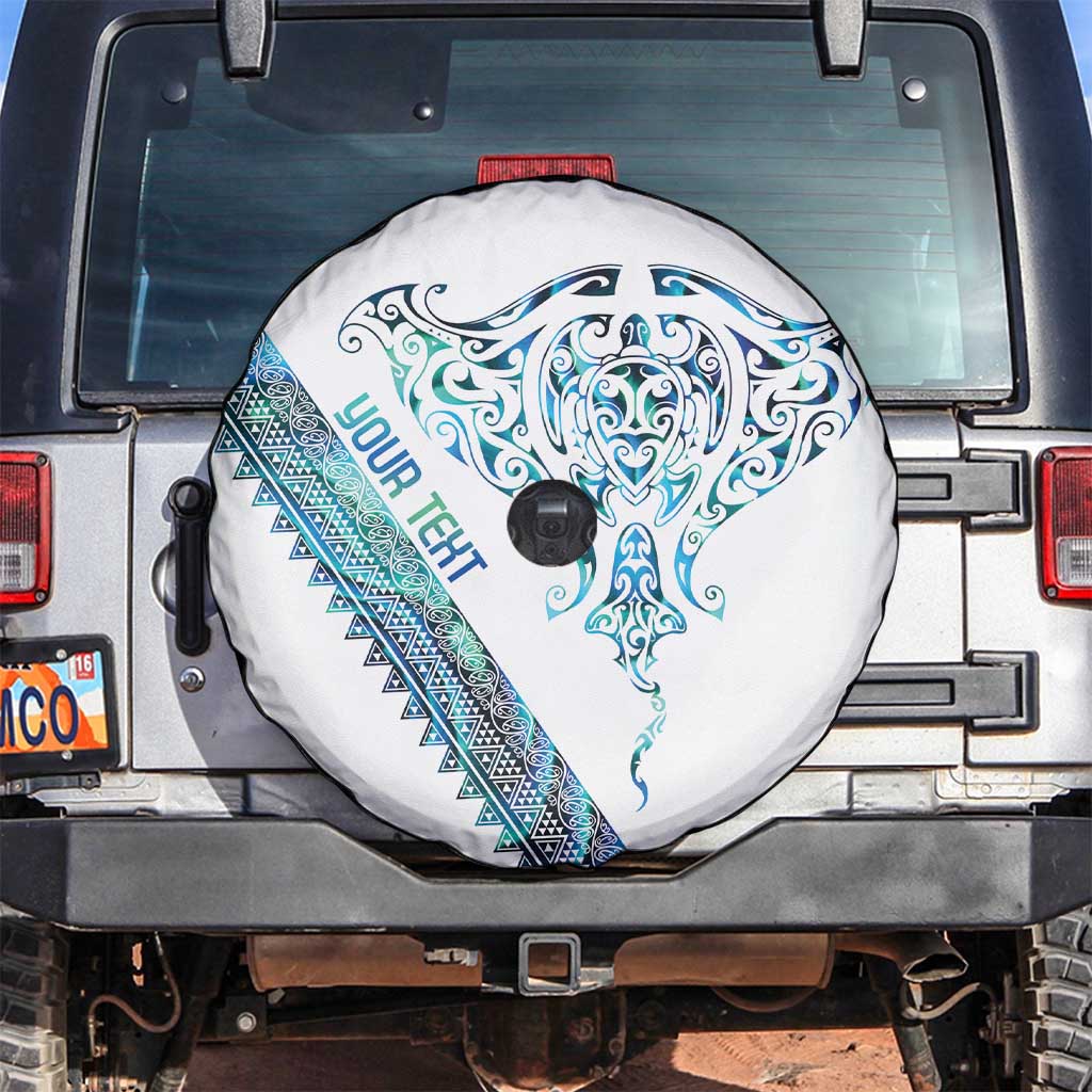 Kahui Whetu Paua shell Kowhaiwhai Taniko Personalised Spare Tire Cover Manta Ray Shark-Turtle Maori Tribal Style LT9 Blue - Polynesian Pride