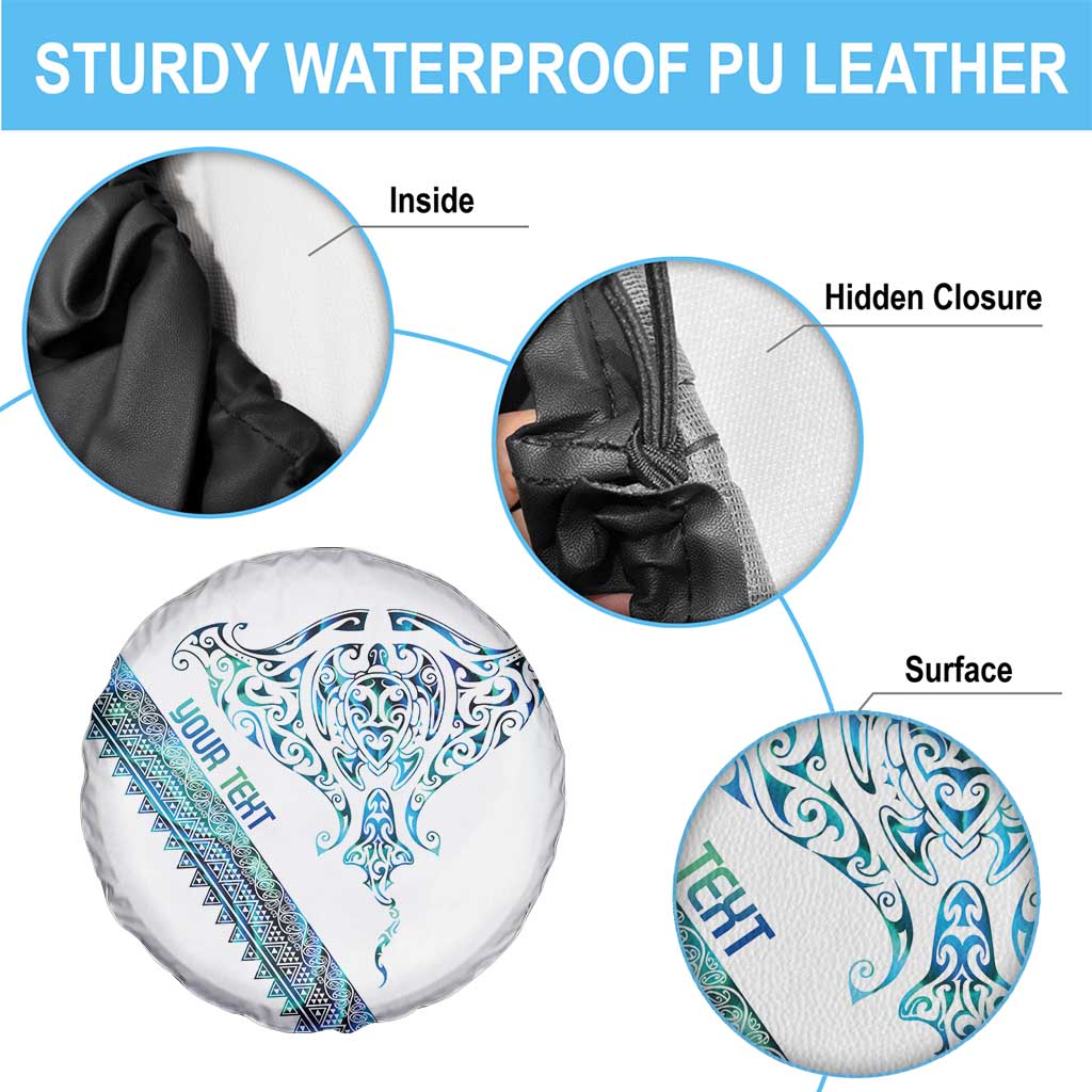 Kahui Whetu Paua shell Kowhaiwhai Taniko Personalised Spare Tire Cover Manta Ray Shark-Turtle Maori Tribal Style LT9 - Polynesian Pride