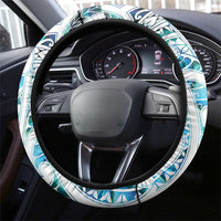 Kahui Whetu Paua shell Kowhaiwhai Taniko Steering Wheel Cover Manta Ray Shark-Turtle Maori Tribal Style LT9 - Polynesian Pride