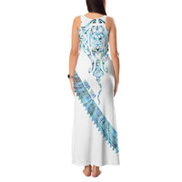 Kahui Whetu Paua shell Kowhaiwhai Taniko Personalised Tank Maxi Dress Manta Ray Shark-Turtle Maori Tribal Style LT9 - Polynesian Pride