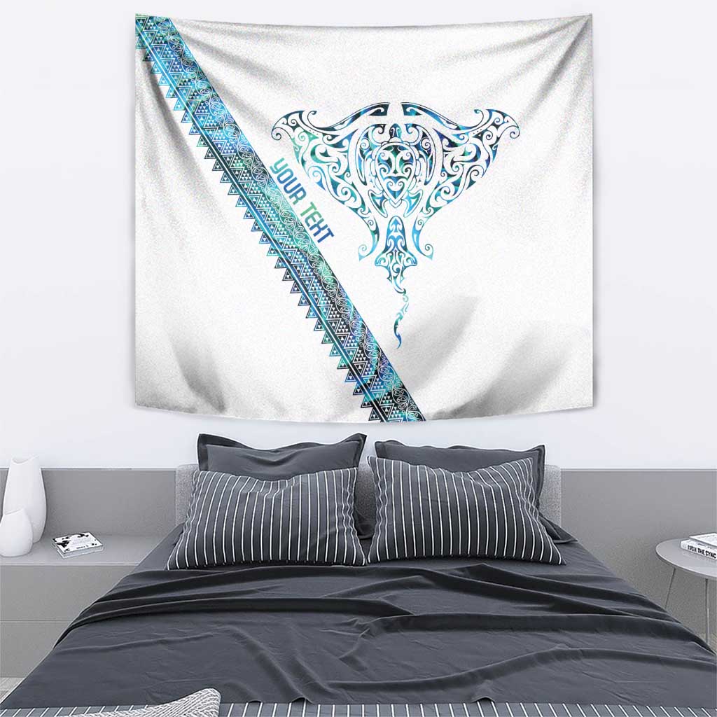 Kahui Whetu Paua shell Kowhaiwhai Taniko Personalised Tapestry Manta Ray Shark-Turtle Maori Tribal Style LT9 - Polynesian Pride