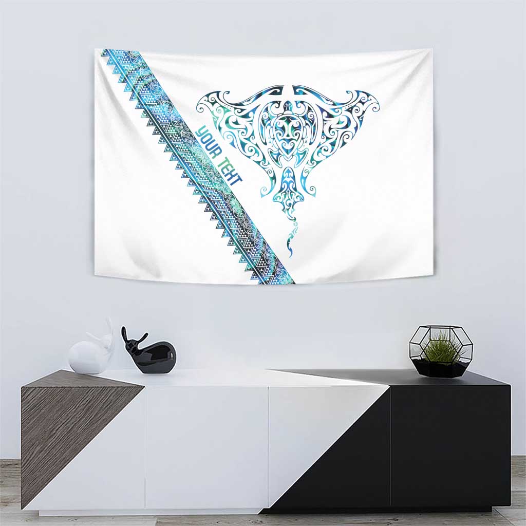 Kahui Whetu Paua shell Kowhaiwhai Taniko Personalised Tapestry Manta Ray Shark-Turtle Maori Tribal Style LT9 - Polynesian Pride