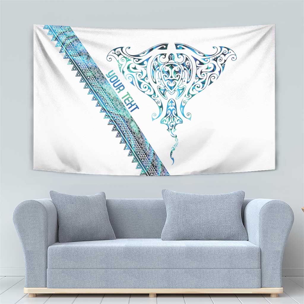 Kahui Whetu Paua shell Kowhaiwhai Taniko Personalised Tapestry Manta Ray Shark-Turtle Maori Tribal Style LT9 - Polynesian Pride