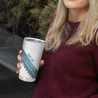 Kahui Whetu Paua shell Kowhaiwhai Taniko Personalised Tumbler Cup Manta Ray Shark-Turtle Maori Tribal Style LT9 - Polynesian Pride