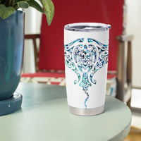 Kahui Whetu Paua shell Kowhaiwhai Taniko Personalised Tumbler Cup Manta Ray Shark-Turtle Maori Tribal Style LT9 - Polynesian Pride