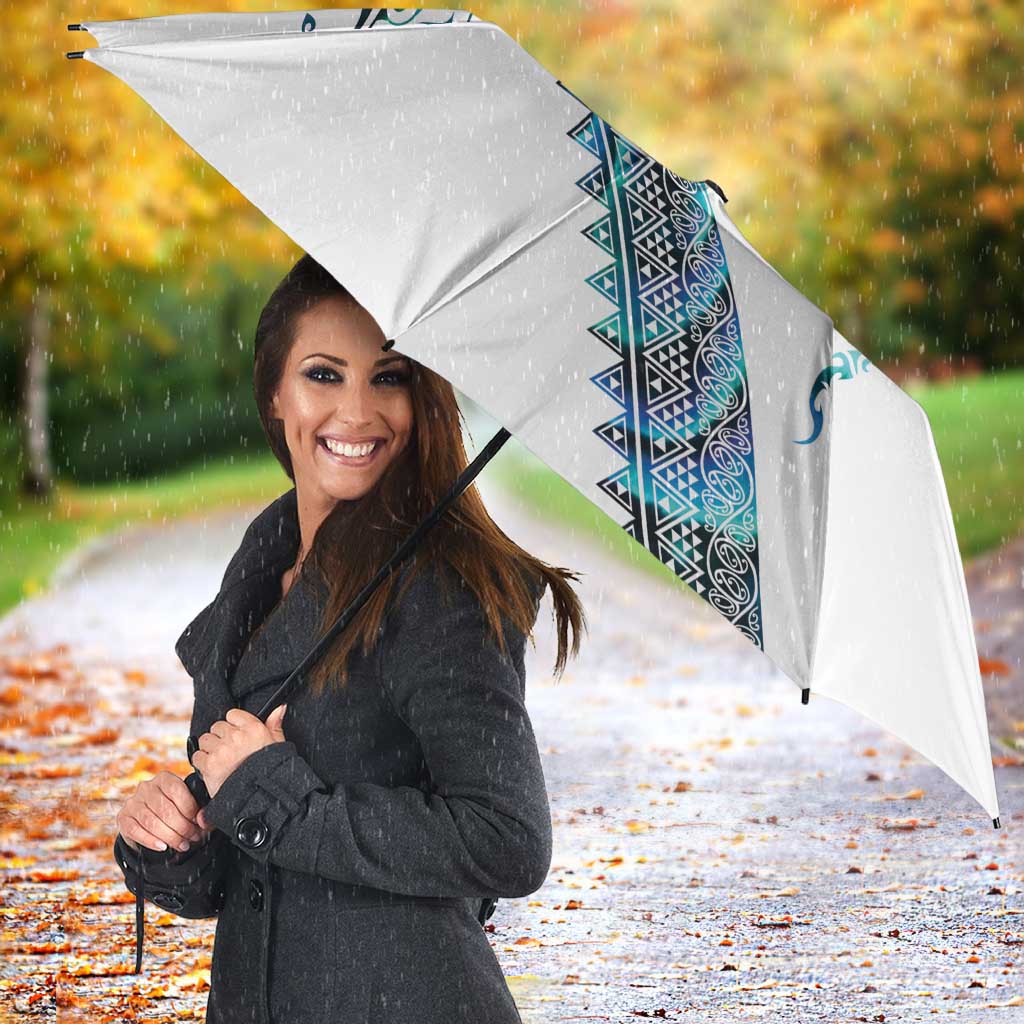 Kahui Whetu Paua shell Kowhaiwhai Taniko Personalised Umbrella Manta Ray Shark-Turtle Maori Tribal Style LT9 - Polynesian Pride
