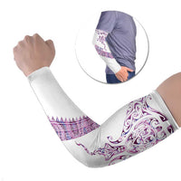 Mawhero Paua shell Kowhaiwhai Taniko Personalised Arm Sleeves Manta Ray Shark-Turtle Maori Tribal Style LT9 Set of 2 Pink - Polynesian Pride