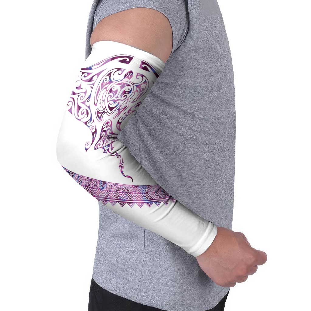 Mawhero Paua shell Kowhaiwhai Taniko Personalised Arm Sleeves Manta Ray Shark-Turtle Maori Tribal Style LT9 - Polynesian Pride