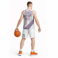 Mawhero Paua shell Kowhaiwhai Taniko Personalised Basketball Jersey Manta Ray Shark-Turtle Maori Tribal Style LT9 - Polynesian Pride