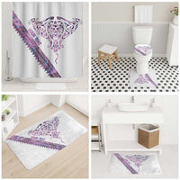 Mawhero Paua shell Kowhaiwhai Taniko Personalised Bathroom Set Manta Ray Shark-Turtle Maori Tribal Style