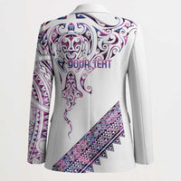 Mawhero Paua shell Kowhaiwhai Taniko Personalised Blazer Manta Ray Shark-Turtle Maori Tribal Style