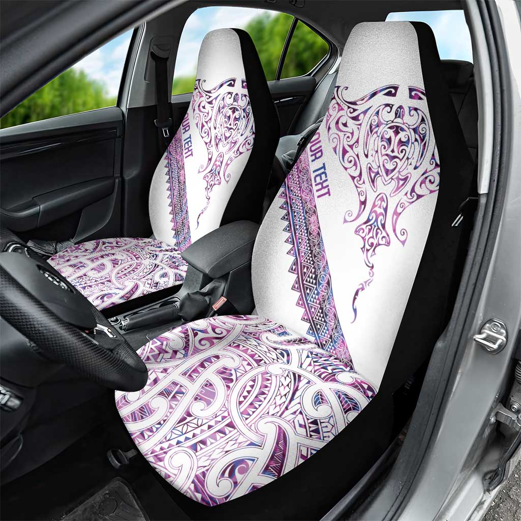 Mawhero Paua shell Kowhaiwhai Taniko Personalised Car Seat Cover Manta Ray Shark-Turtle Maori Tribal Style