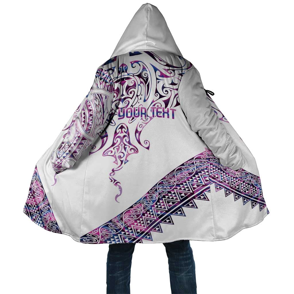 Mawhero Paua shell Kowhaiwhai Taniko Personalised Cloak Manta Ray Shark-Turtle Maori Tribal Style