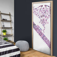 Mawhero Paua shell Kowhaiwhai Taniko Personalised Door Cover Manta Ray Shark-Turtle Maori Tribal Style