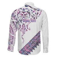 Mawhero Paua shell Kowhaiwhai Taniko Personalised Family Matching Puletasi and Hawaiian Shirt Manta Ray Shark-Turtle Maori Tribal Style LT9 - Polynesian Pride