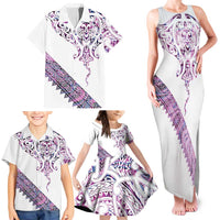 Mawhero Paua shell Kowhaiwhai Taniko Personalised Family Matching Tank Maxi Dress and Hawaiian Shirt Manta Ray Shark-Turtle Maori Tribal Style LT9 - Polynesian Pride