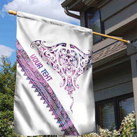 Mawhero Paua shell Kowhaiwhai Taniko Personalised Garden Flag Manta Ray Shark-Turtle Maori Tribal Style LT9 - Polynesian Pride