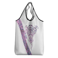 Mawhero Paua shell Kowhaiwhai Taniko Personalised Grocery Bag Manta Ray Shark-Turtle Maori Tribal Style