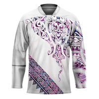 Mawhero Paua shell Kowhaiwhai Taniko Personalised Hockey Jersey Manta Ray Shark-Turtle Maori Tribal Style