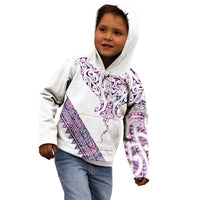 Mawhero Paua shell Kowhaiwhai Taniko Personalised Kid Hoodie Manta Ray Shark-Turtle Maori Tribal Style LT9 - Polynesian Pride