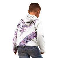 Mawhero Paua shell Kowhaiwhai Taniko Personalised Kid Hoodie Manta Ray Shark-Turtle Maori Tribal Style LT9 - Polynesian Pride