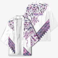 Mawhero Paua shell Kowhaiwhai Taniko Personalised Kimono Manta Ray Shark-Turtle Maori Tribal Style